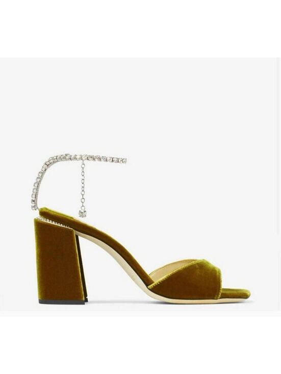 Jimmy Choo Saeda Sandal Block Heel 85(PLEASE REQUEST YOUR SIZE BEFORE PURCHASING